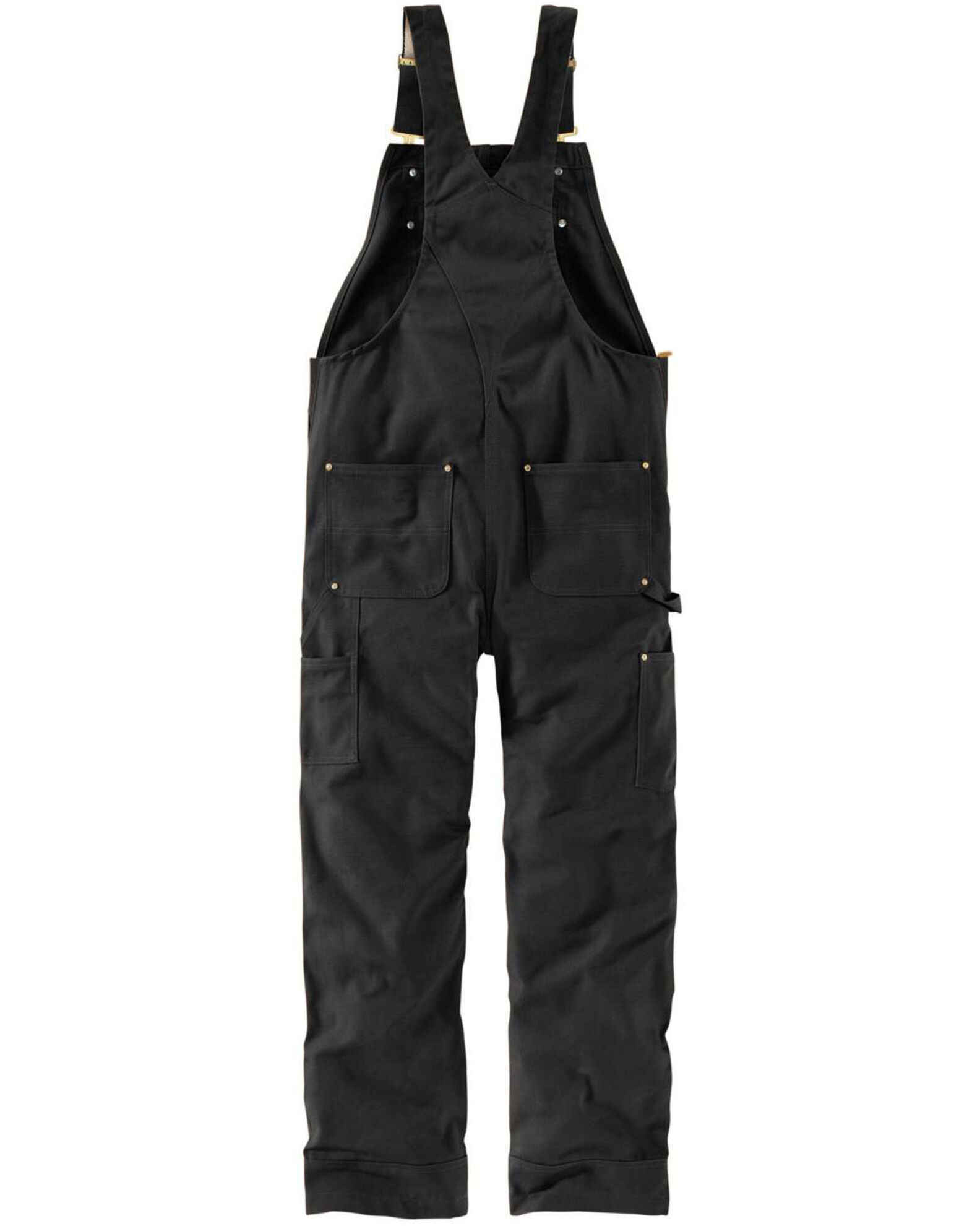 Image #2 - Carhartt Men's Duck Bib Work Overalls, Black, hi-res