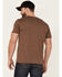 Moonshine Spirit Men's Heather Brown Jug Head Graphic Short Sleeve T-Shirt , Brown, hi-res