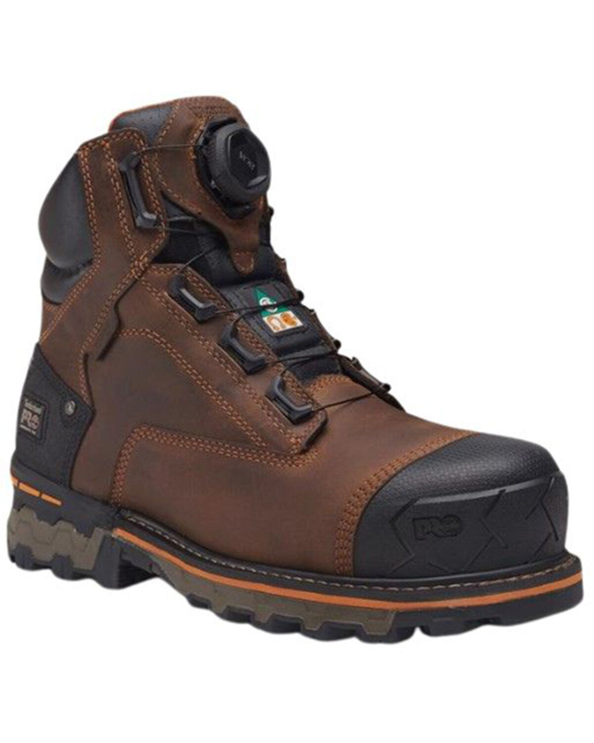 Timberland PRO Men's 6" Boondock BOA&reg; Waterproof Puncture Resistant Work Boots - Composite Toe, Coffee, hi-res