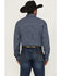 Image #4 - George Strait by Wrangler Men's Plaid Print Long Sleeve Button-Down Stretch Western Shirt - Big, Blue, hi-res