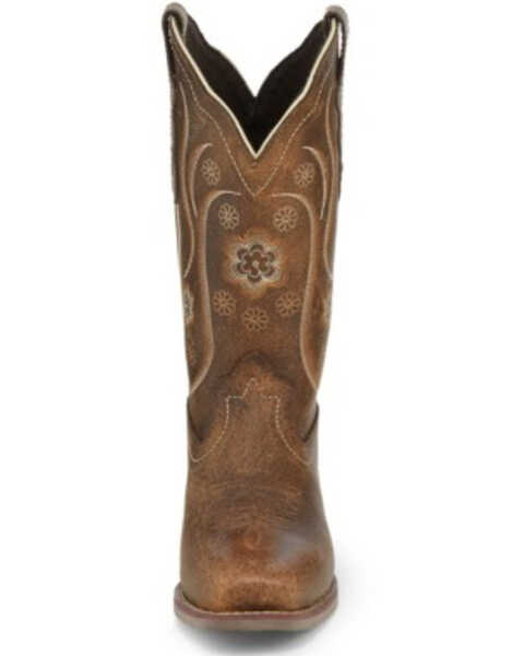 Image #3 - Justin Women's Brown Buffalo Western Boots - Square Toe, , hi-res