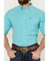 Image #3 - Ariat Men's Jensen Plaid Print Short Sleeve Button-Down Performance Western Shirt, Turquoise, hi-res