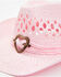 Image #2 - Shyanne Girls' Sweety Straw Western Hat, Pink, hi-res