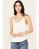 Shyanne Women's Crochet Lace Faux Suede Cami Top, Ivory, hi-res