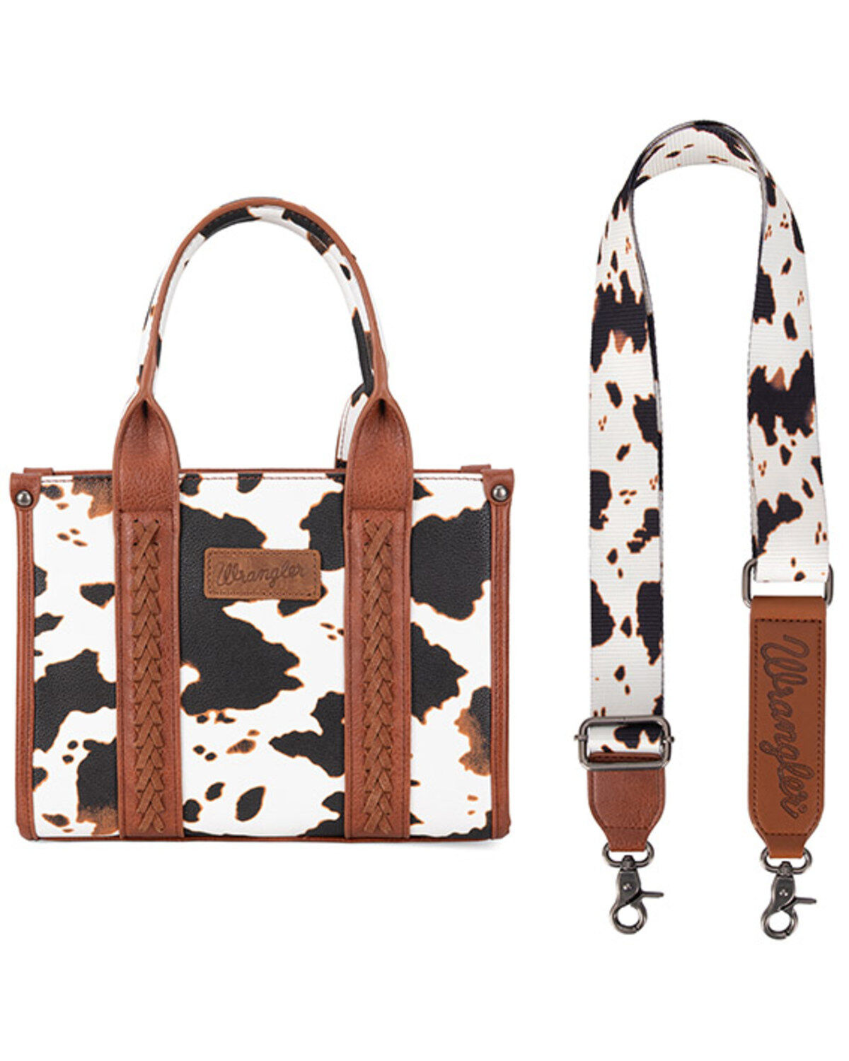 Image #2 - Wrangler Women's Cow Print Concealed Carry Crossbody Bag, Brown, hi-res