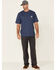 Image #4 - Carhartt Men's Loose Fit Heavyweight Logo Pocket Work T-Shirt, Dark Blue, hi-res
