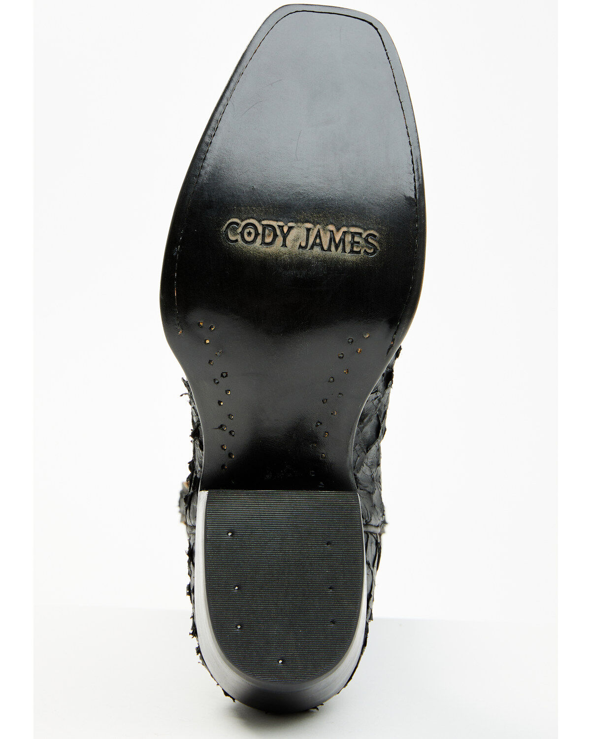 Image #7 - Cody James Men's Exotic Pirarucu Western Boots - Square Toe, Black, hi-res