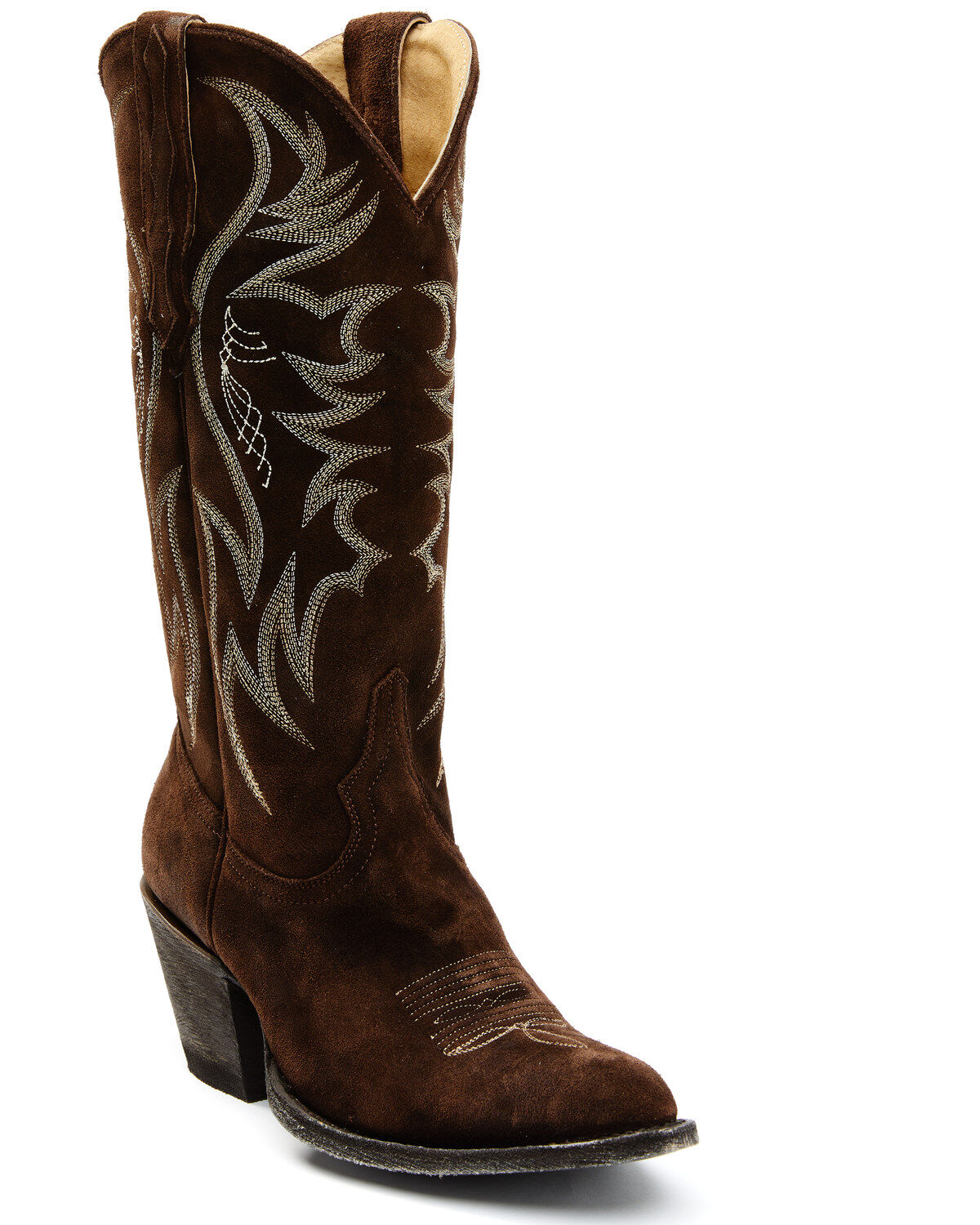 round toe boots with heel