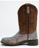 Shyanne Girls' Glitterama Western Boots - Broad Square Toe, Brown, hi-res