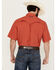 Image #4 - Wrangler Men's Solid Short Sleeve Snap performance Western Shirt - Tall , Red, hi-res
