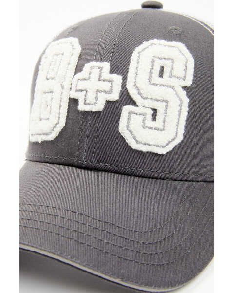 Image #2 - Brothers and Sons Men's Varsity Patch Baseball Cap, Grey, hi-res