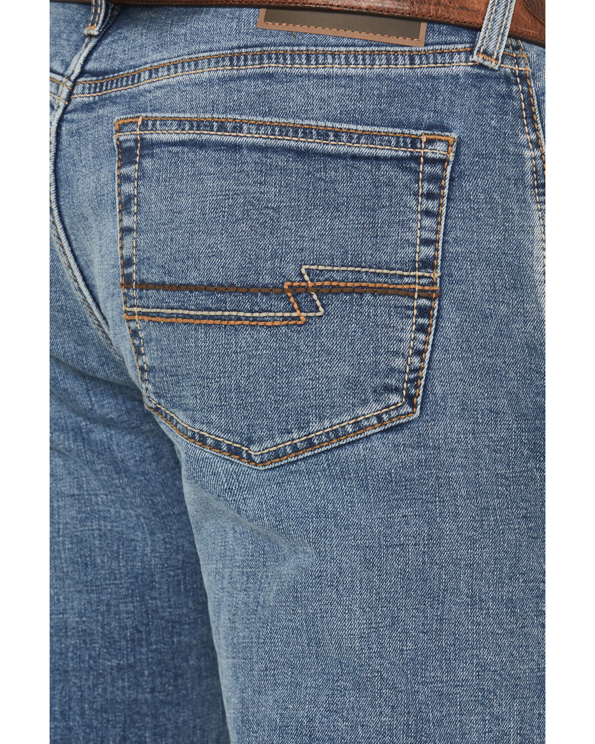 Image #4 - Ariat Men's M4 Medium Wash Relaxed Bootcut Stretch Denim Jeans, Medium Wash, hi-res