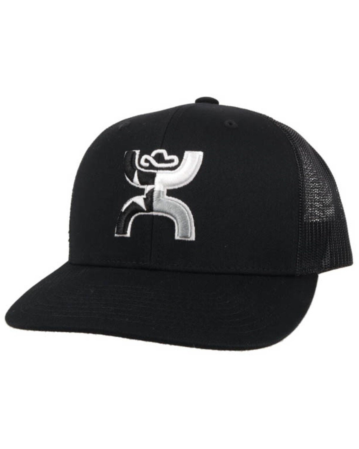 Hooey Men's Texican Logo Trucker Cap, Black, hi-res
