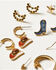 Image #2 - Shyanne Women's Gold 6-Piece Moon & Sun Cowgirl Hat & Boot Earrings Set, Multi, hi-res