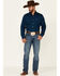 Image #2 - Cinch Men's Modern Fit Solid Navy Long Sleeve Button-Down Western Shirt , Blue, hi-res