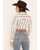 Image #4 - Ely Walker Women's Boot Barn Exclusive Striped Long Sleeve Pearl Snap Western Shirt, Ivory, hi-res