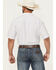 Image #4 - Ariat Men's Damien Wrinkle Free Geo Print Short Sleeve Button-Down Western Shirt, White, hi-res