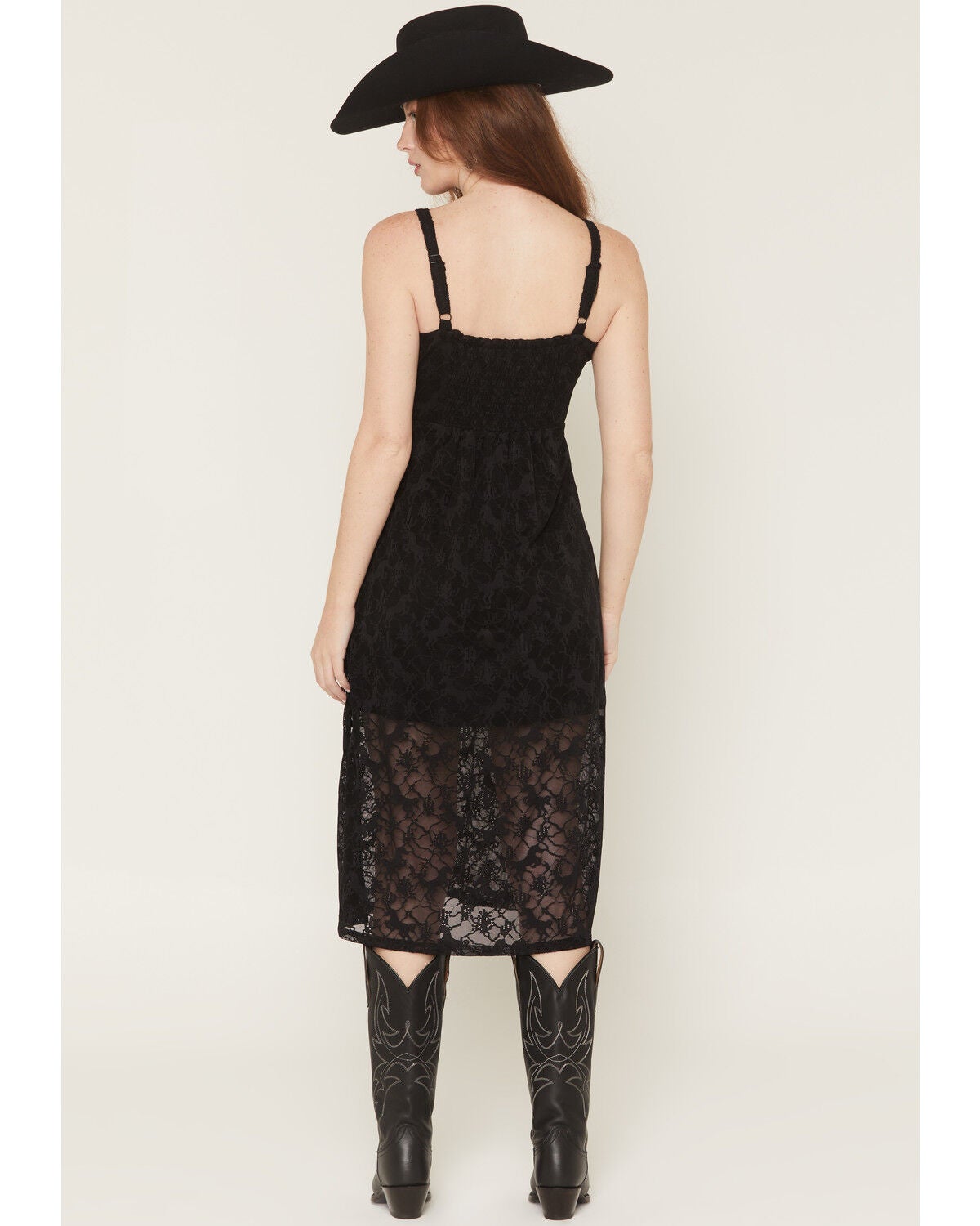 Image #4 - Idyllwind Women's Merle Lace Sleeveless Midi Dress, Black, hi-res