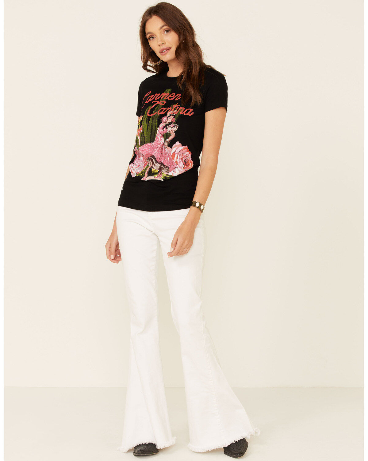 Image #2 - Rodeo Quincy Women's Carmen Cantina Graphic Short Sleeve Tee, Black, hi-res
