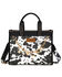 Image #1 - Wrangler X Boot Barn Women's Cow Print Tote with Chain, Black, hi-res