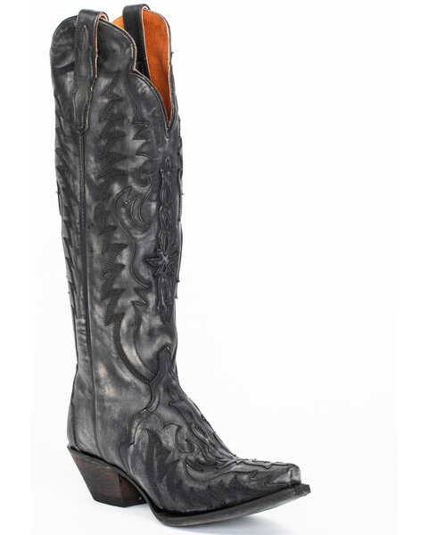 Dan Post Women's Hallie Western Boots - Snip Toe, Black, hi-res