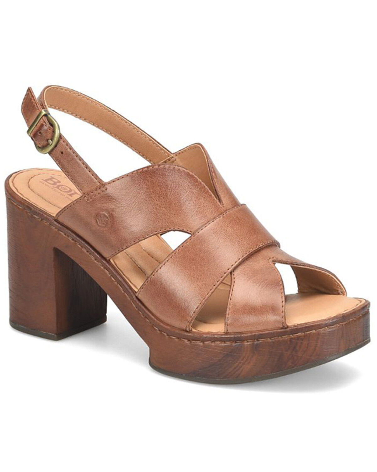 Image #1 - Born Women's Nassu Platform Sandals, Brown, hi-res