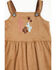 Image #2 - Shyanne Toddler Girls' Emelin Embroidered Faux Suede Skirtall, Coffee, hi-res