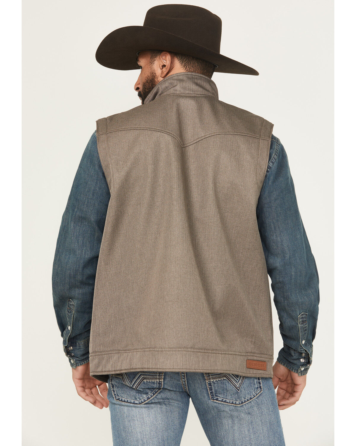 Image #4 - Cinch Men's Bonded Concealed Carry Vest, Brown, hi-res