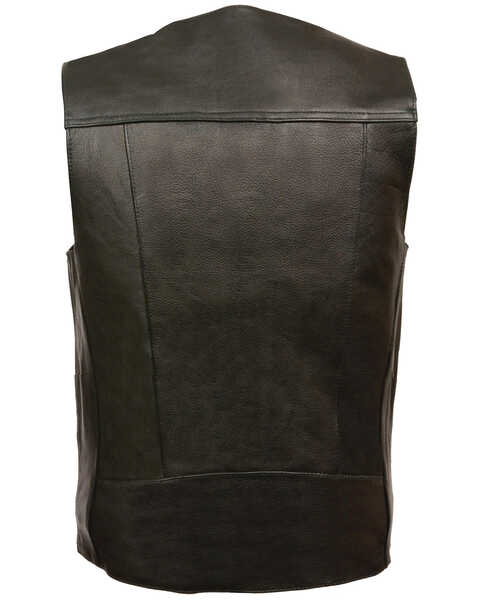 Image #2 - Milwaukee Leather Men's Buffalo Nickel Snap Classic Vest, Black, hi-res