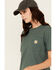 Image #2 - Carhartt Women's Logo Loose Fit Heavyweight Short Sleeve Pocket Tee, Forest Green, hi-res
