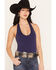 Image #1 - Angel Ranch Women's 1" Square Concho Leather Belt, Black, hi-res