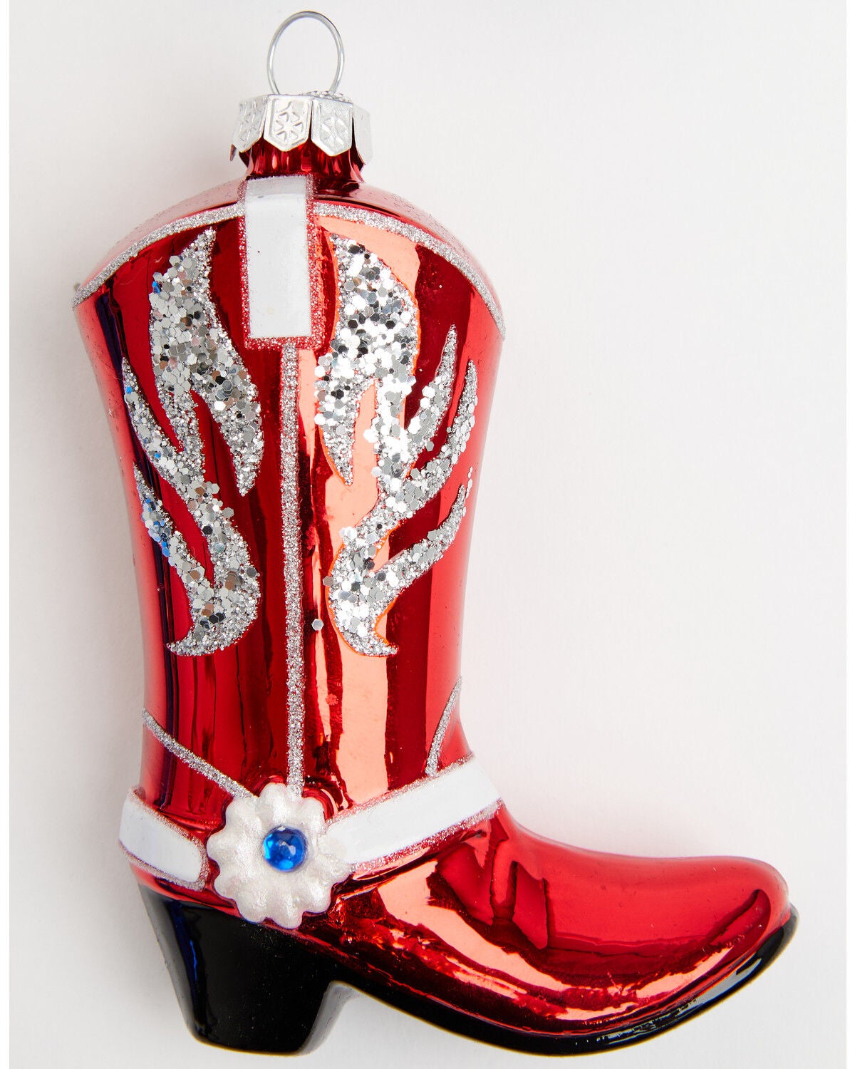 Image #2 - Boot Barn Cowboy Boots Glass Christmas Ornament Set - 4 Piece, Red/white/blue, hi-res