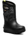 Image #1 - Bogs Boys' Neo Classic Camo Waterproof Boots - Round Toe, Black, hi-res