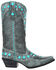 Image #2 - Durango Women's Crush Blue Floral Western Boots - Snip Toe, , hi-res
