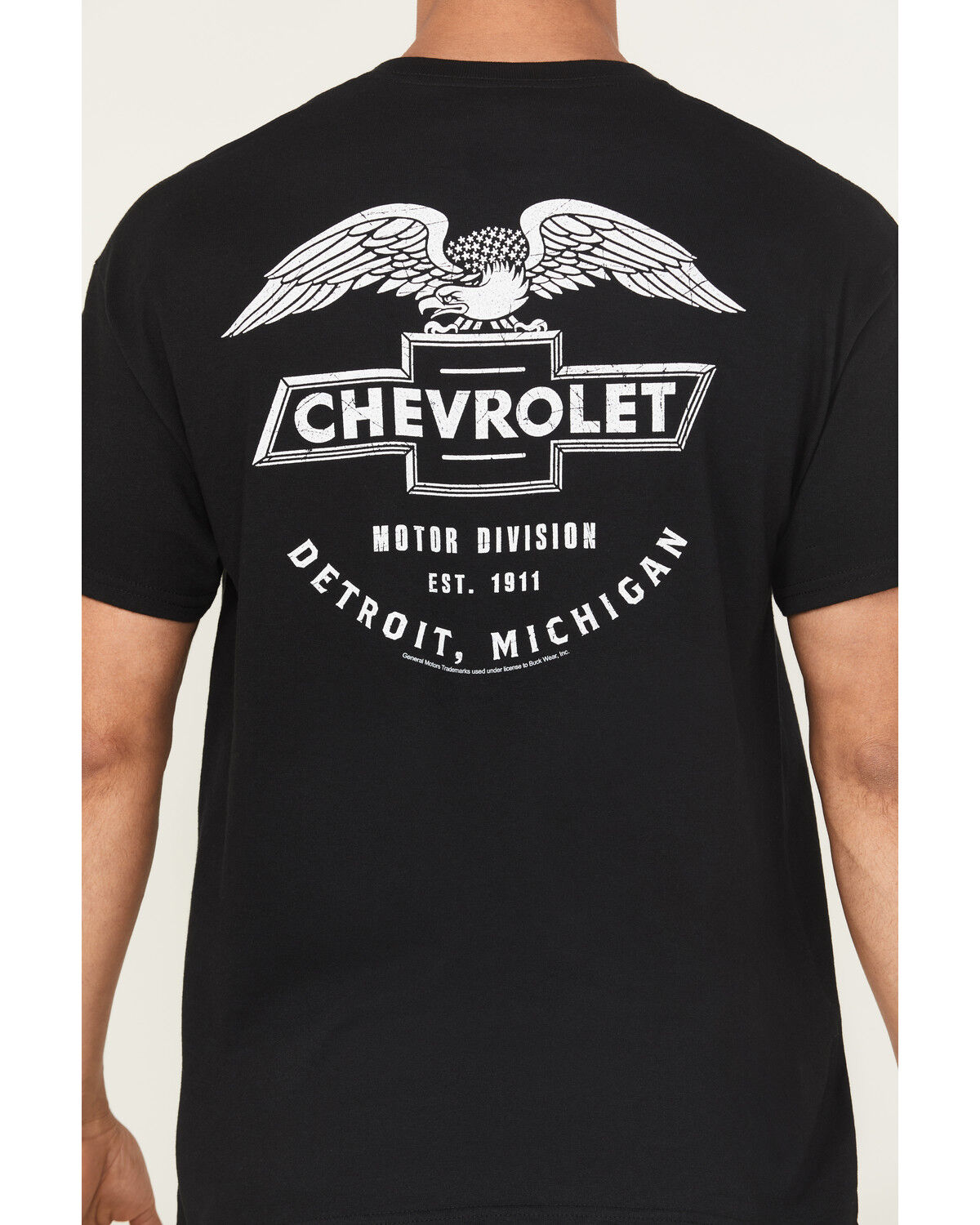 Image #4 - Buckwear Men's Chevy Eagle Short Sleeve Graphic T-Shirt - Big, Black, hi-res