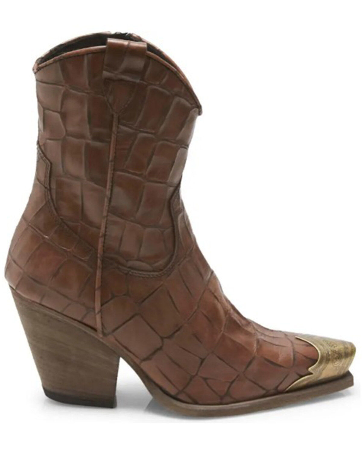 Image #2 - Free People Women's Brayden Croc Fashion Western Booties - Snip Toe, , hi-res