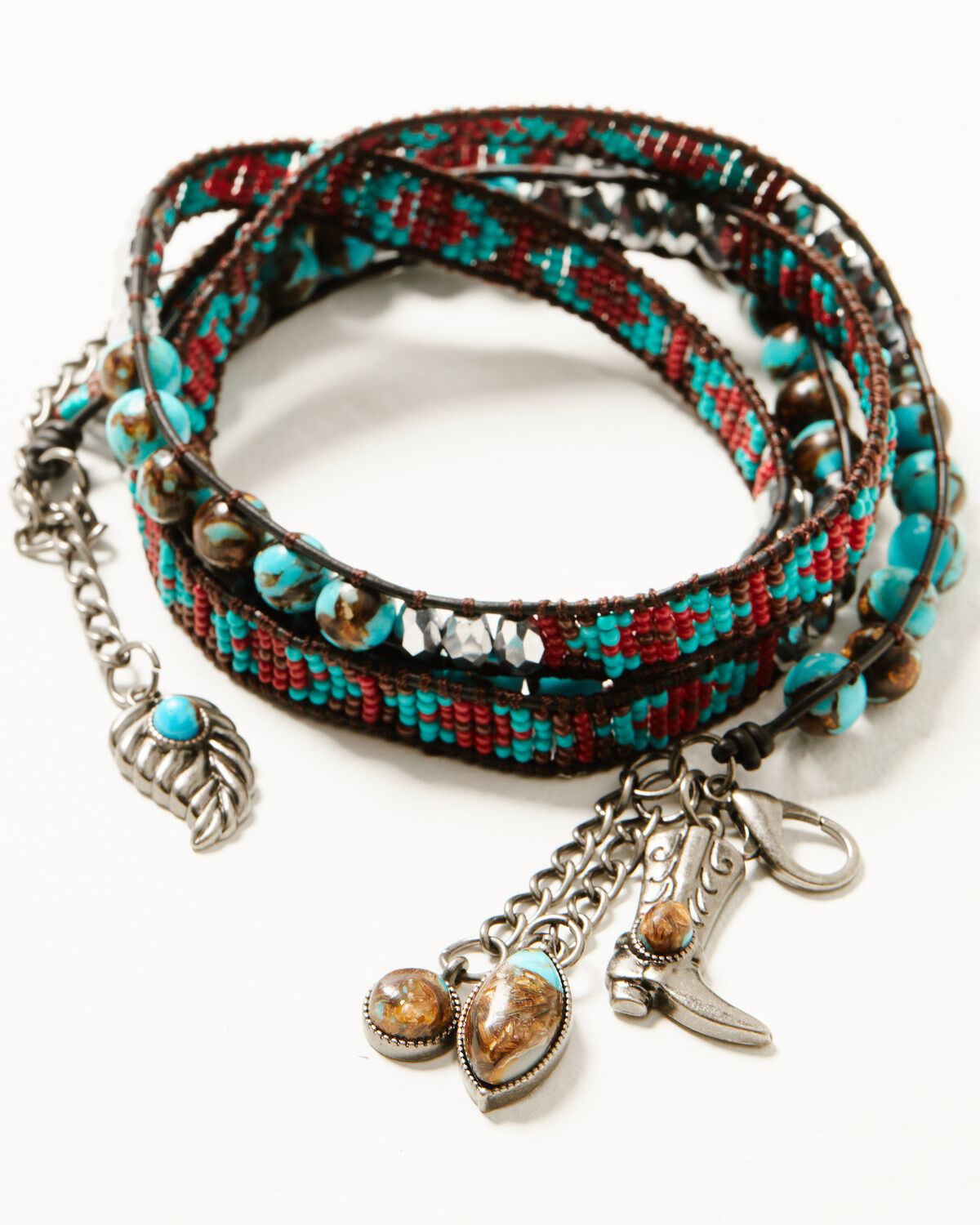 Image #2 - Idyllwind Women's Kaylynn Antique 3-In-1 Beaded Necklace, Bracelet, And Boot Accessory, Silver, hi-res