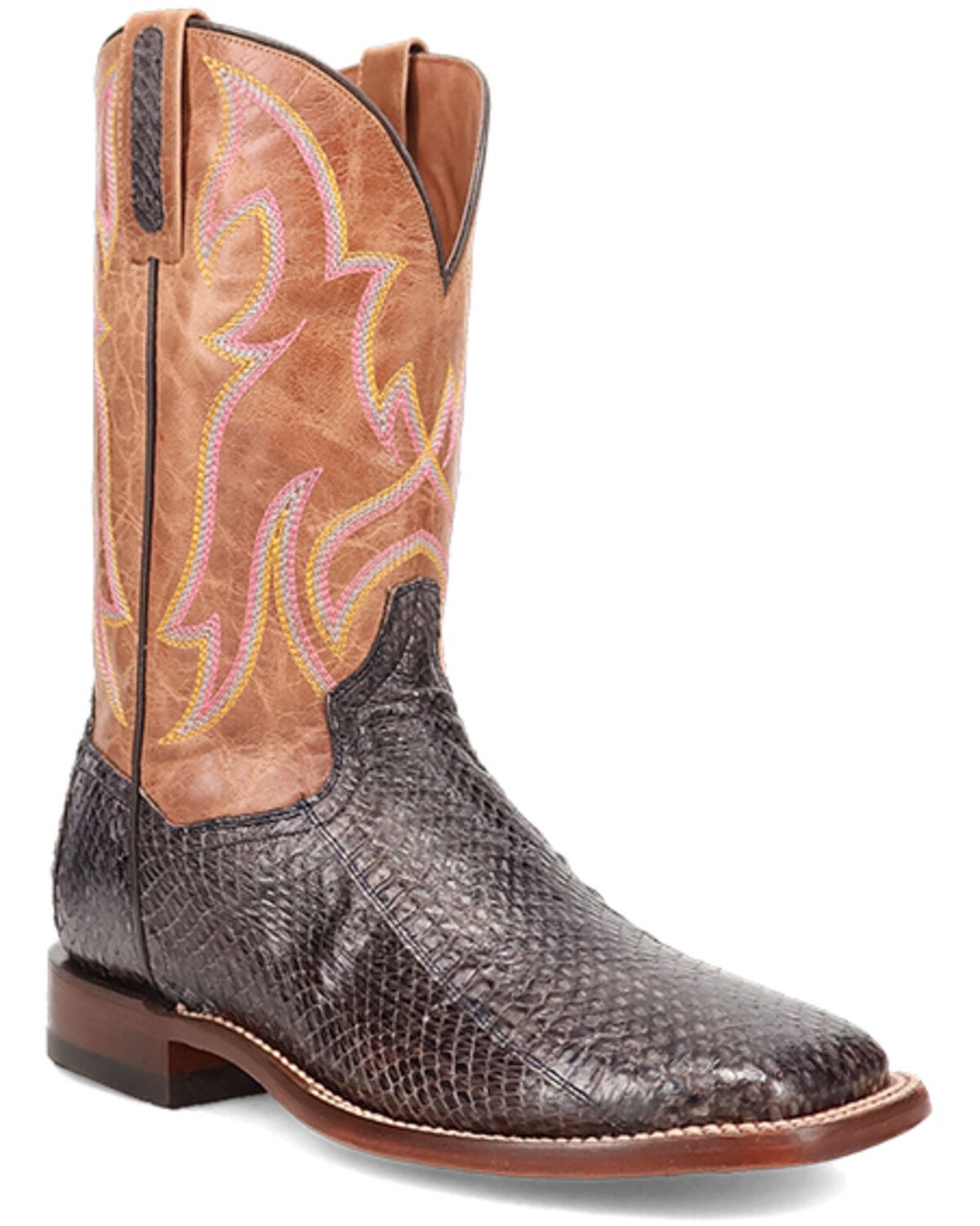 Dan Post Men's Exotic Cobra Western Boots - Broad Square Toe, Black, hi-res