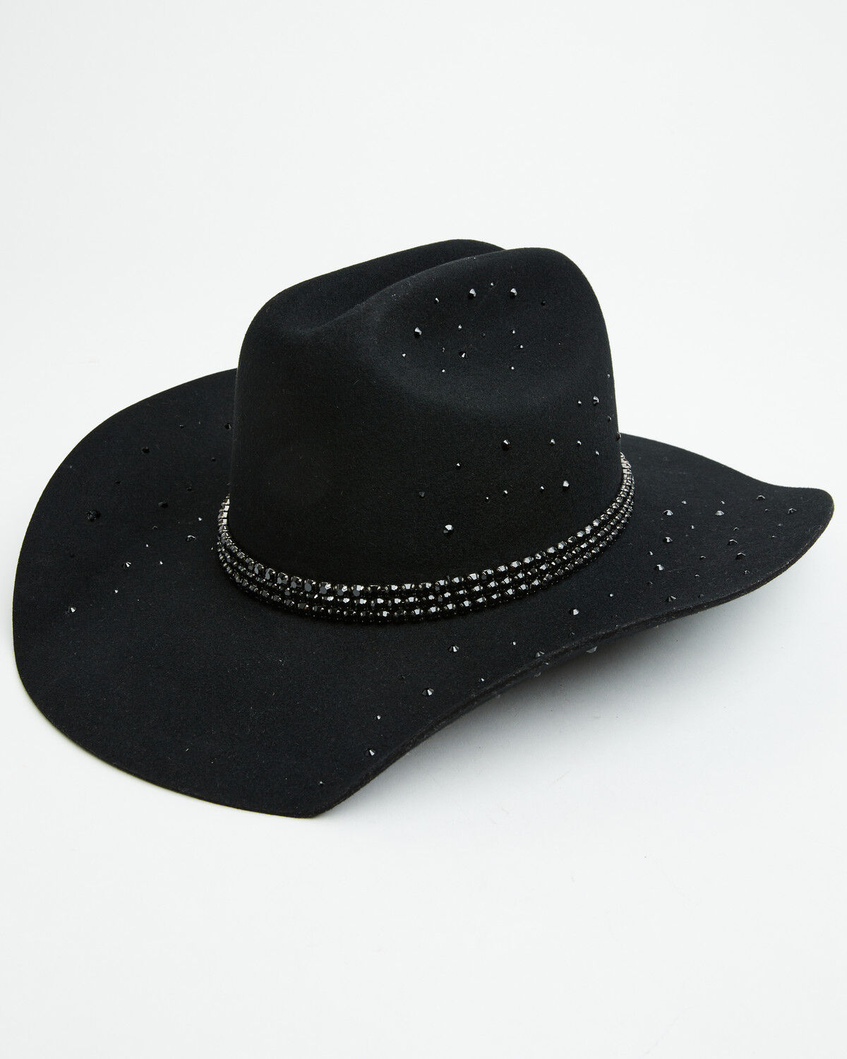 Image #1 - Idyllwind Women's Callywood Rhinestone Felt Cowboy Hat, Black, hi-res