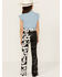 Image #3 - Saints & Hearts Girls' Cow Print Flare Pants, Black, hi-res