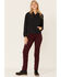 Image #1 - Wrangler Women's Slim Fit Utility Pants, Maroon, hi-res