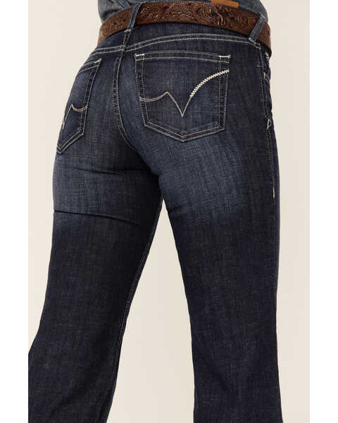 Ariat Women's Trouser Perfect Rise London Wide Leg Jeans, Blue, hi-res