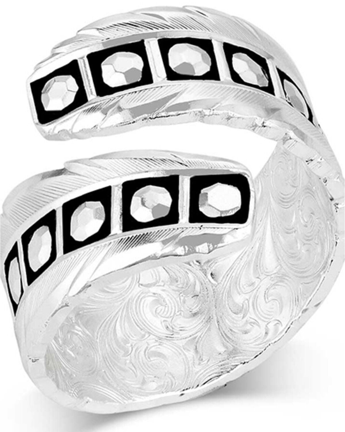 Montana Silversmiths Women's American Made Spirit Wrap Ring, Silver, hi-res