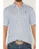 Image #3 - Ariat Men's Southwestern Print Short Sleeve Button-Down Polo, White, hi-res