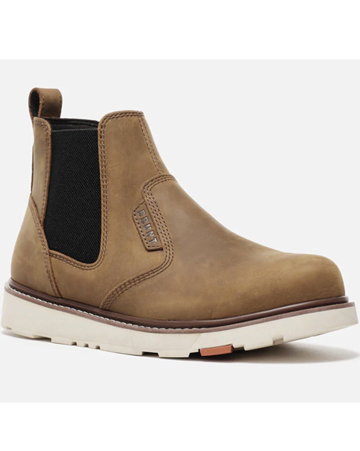 Image #1 - Brunt Workwear Men's Ohman 6" Slip-On Work Boots - Soft Toe, Brown, hi-res