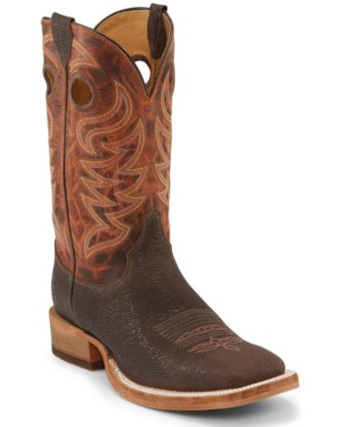 Image #1 - Justin Men's Caddo Stone Western Boots - Broad Square Toe, Brown, hi-res