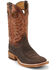 Justin Men's Caddo Brown Stone Western Boots - Broad Square Toe, Brown, hi-res