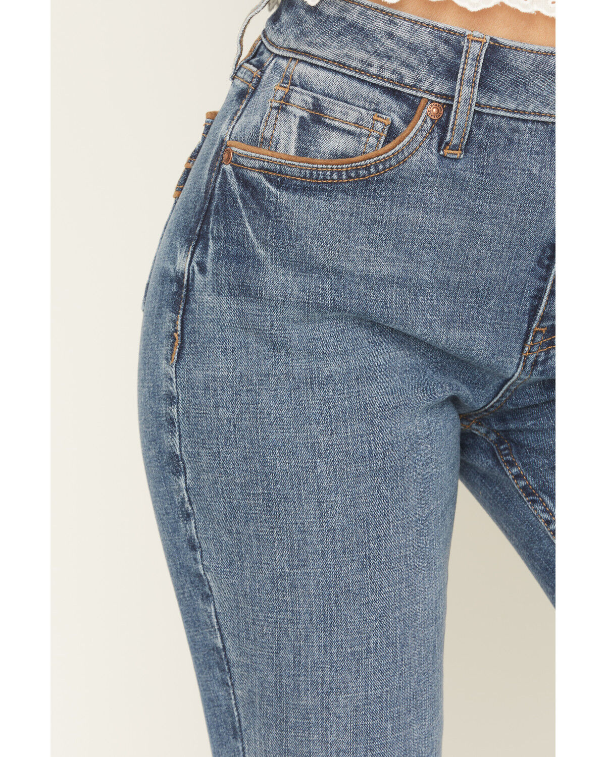 Product Name:  Shyanne Women's Luna High Rise Flare Stretch Denim Jeans