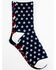 Shyanne Women's Stars & Stripes Crew Socks - 3-Pack, Red/white/blue, hi-res