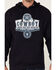 Cowboy Hardware Men's Navy Breed Graphic Hooded Sweatshirt , Navy, hi-res